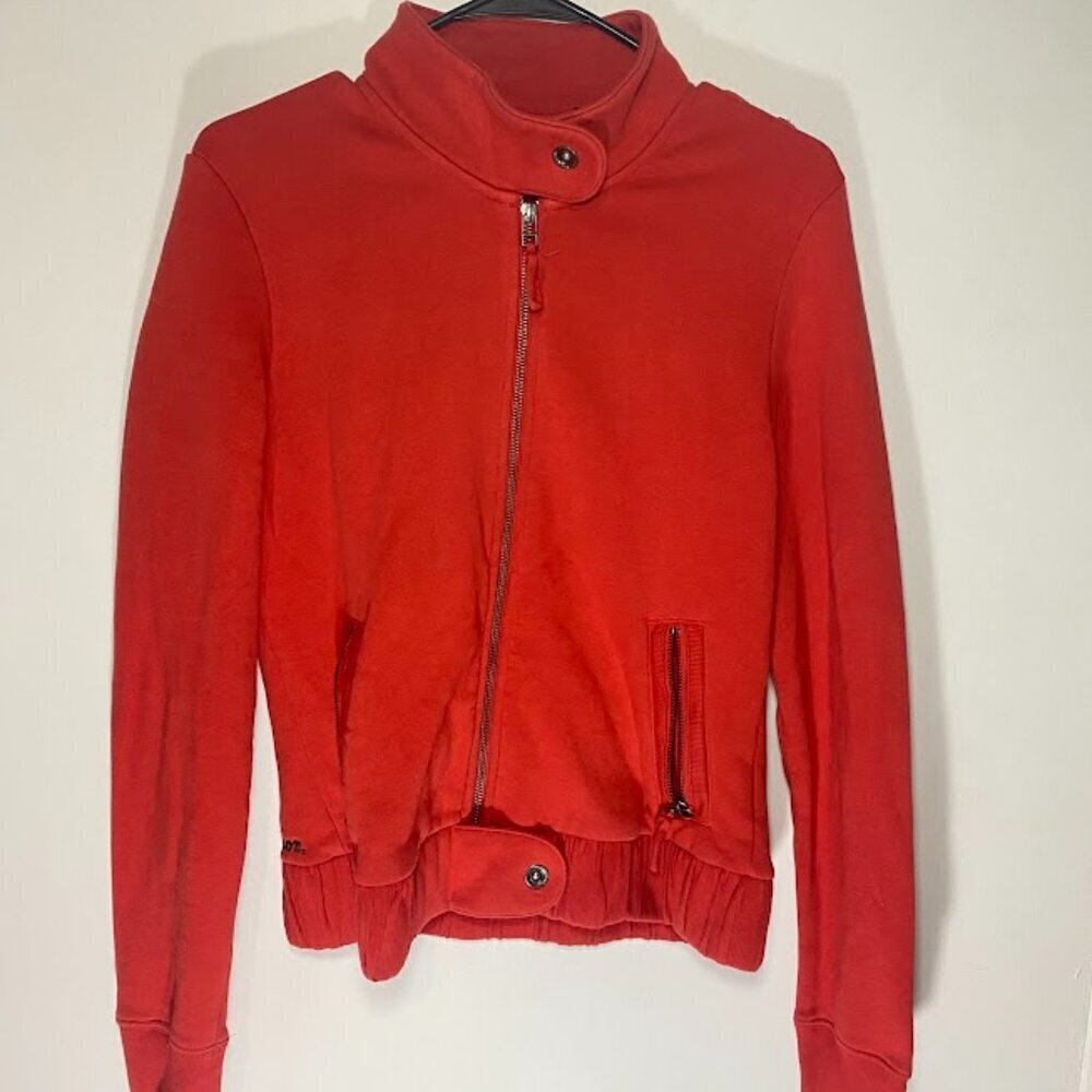 Harley Davidson Moto Biker Fleece Full Zip Jacket